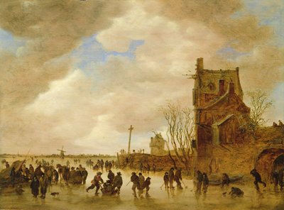 Eine Winter-Schlittenszene von Jan Josephsz van Goyen